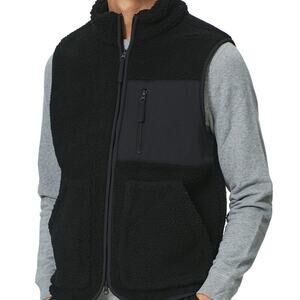 A Day's March Arvån Pile Fleece Vest Navy medium
